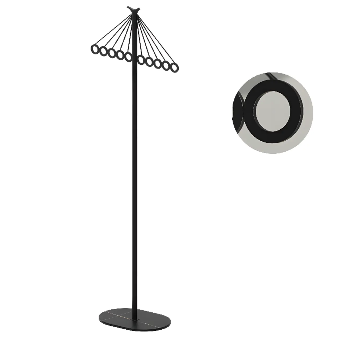 Modern Metal Coat Rack with Stand for Small Spaces Image - 6 | homeyfad