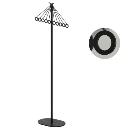 Modern Metal Coat Rack with Stand for Small Spaces Image - 6