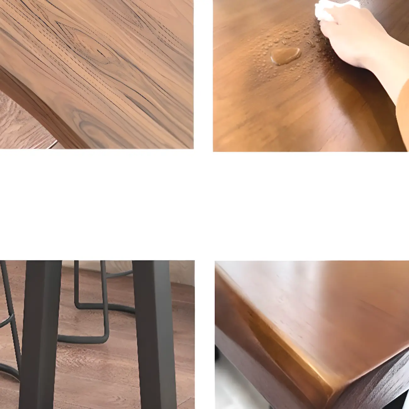 Rustic Wood Bar Table with Double Pedestal for Home Gatherings Image - 8 | homeyfad