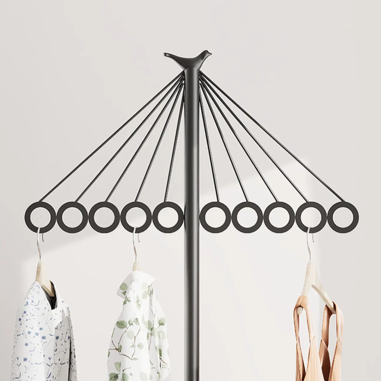 Modern Metal Coat Rack with Stand for Small Spaces Image - 7 | homeyfad