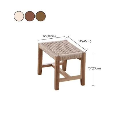 Vintage Natural Wooden Rocking Chair with Optional Ottoman  Image - 19