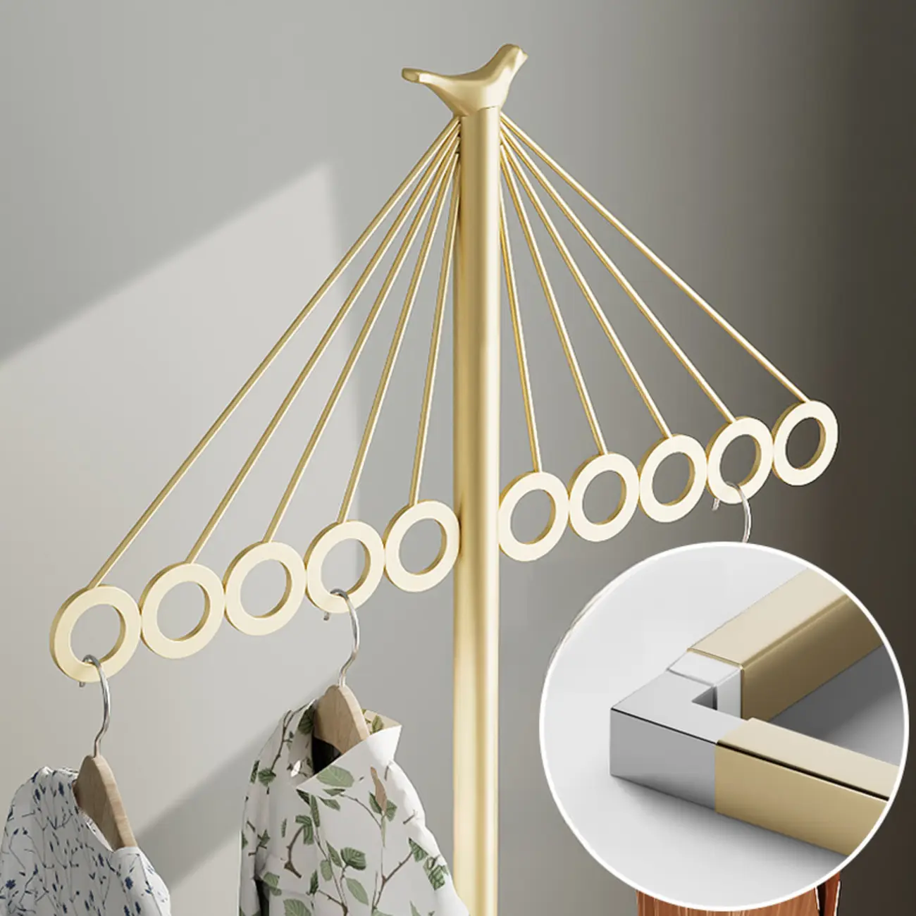 Modern Metal Coat Rack with Stand for Small Spaces Image - 8 | homeyfad
