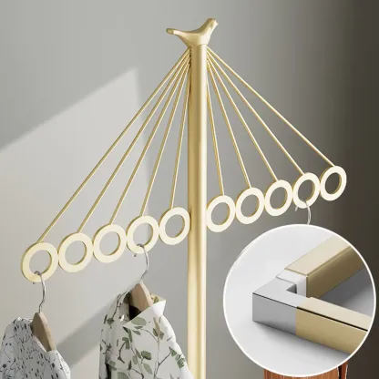 Modern Metal Coat Rack with Stand for Small Spaces Image - 8