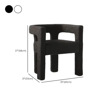 Modern Sherpa Upholstery Arm Chair for Living Room #size