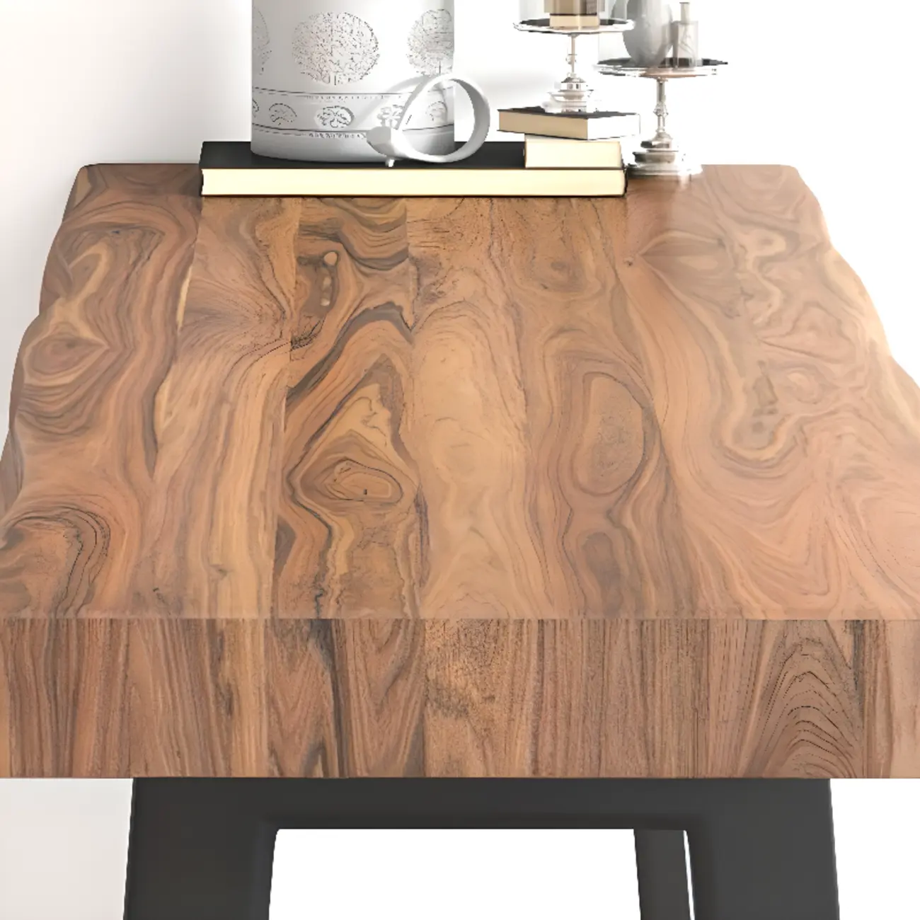 Rustic Wood Bar Table with Double Pedestal for Home Gatherings Image - 10 | homeyfad