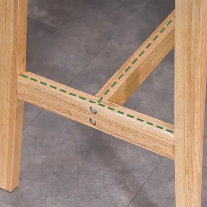 Nordic Wooden Rectangle Bar Table with Footresst for Living Room Image - 9