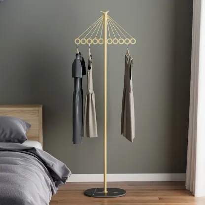 Modern Metal Coat Rack with Stand for Small Spaces Image - 10