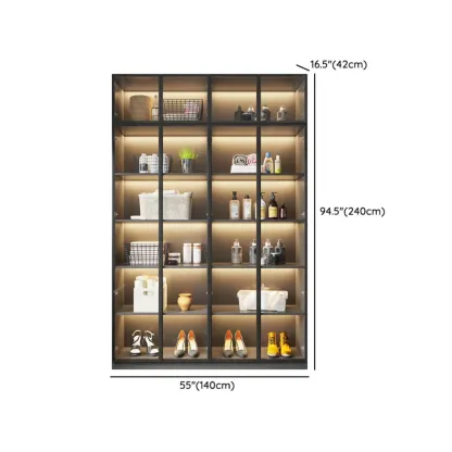 Modern Display Cabinet with Adjustable Shelves for Living Room Image - 17