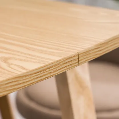 Nordic Wooden Rectangle Bar Table with Footresst for Living Room Image - 12