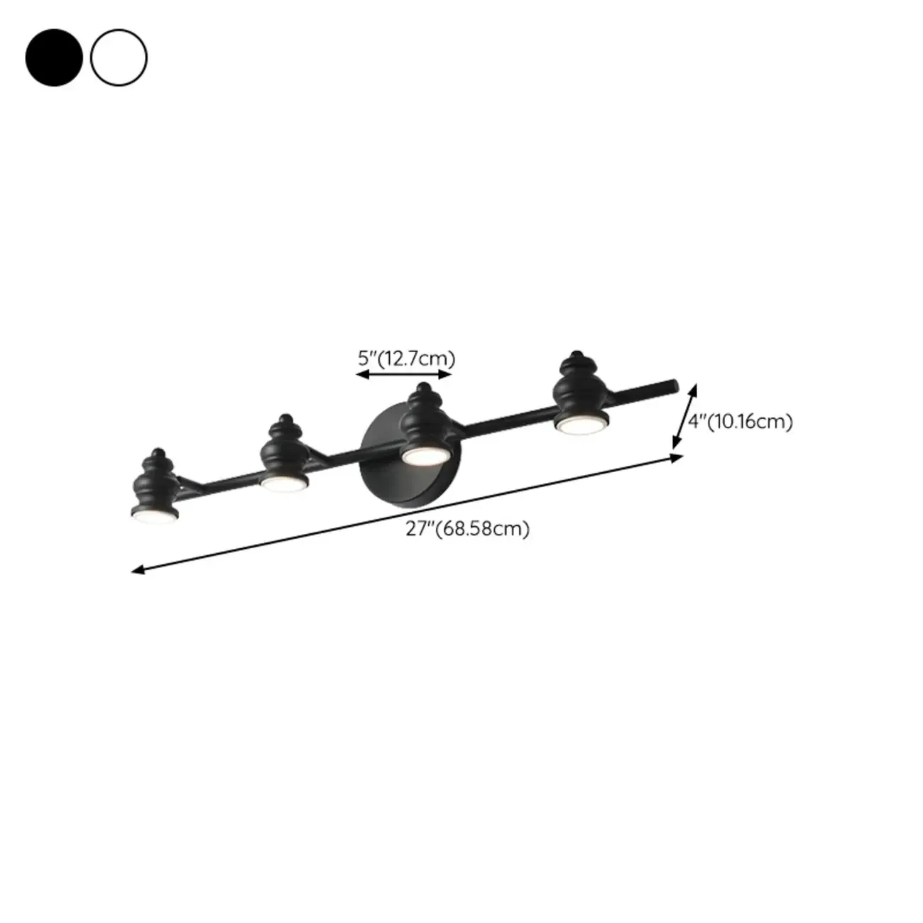 Large 4-Light Bathroom Vanity Light Fixture with Bi-pin Bulb Image - 17