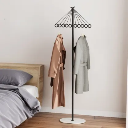 Modern Metal Coat Rack with Stand for Small Spaces Image - 13