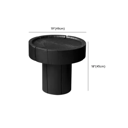 Modern Minimalist Wood Black Coffee Table with Tray Top  Image - 13