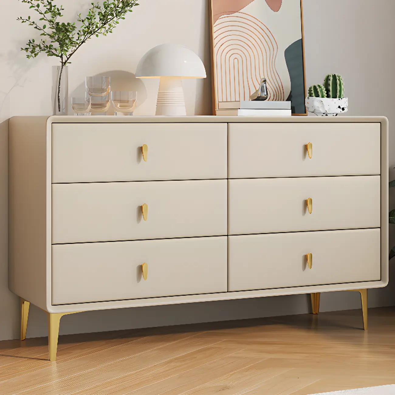 Modern Wood Dresser with Drawers for Bedroom Image - 4 | homeyfad