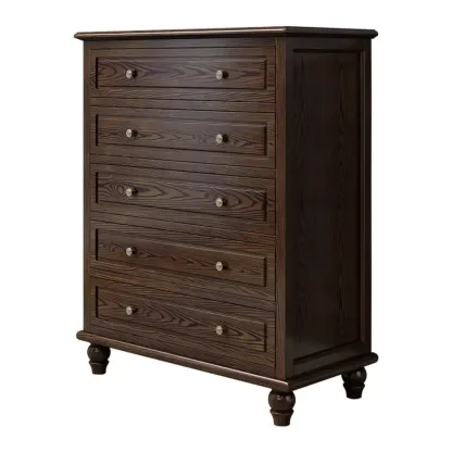 Modern Dark Wood Lingerie Chest with Elegant Design Image - 5