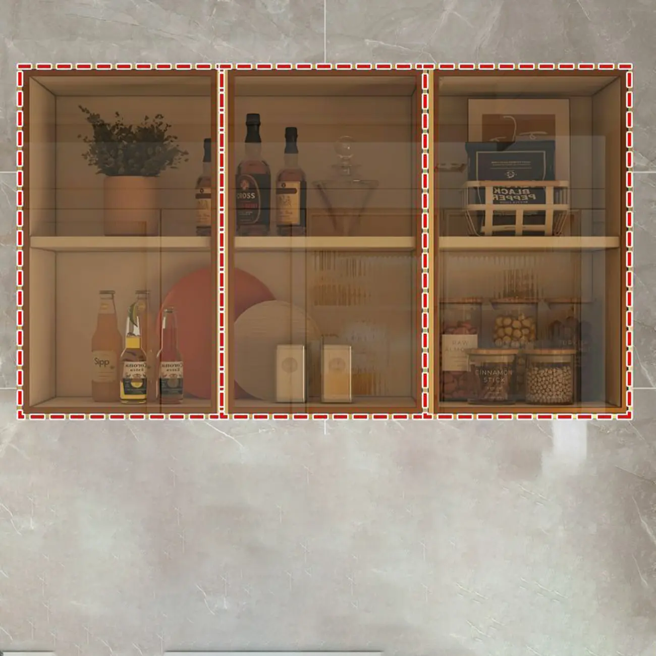 Modern Wood Wall-Mounted Display Cabinet with Glass Image - 11 | homeyfad