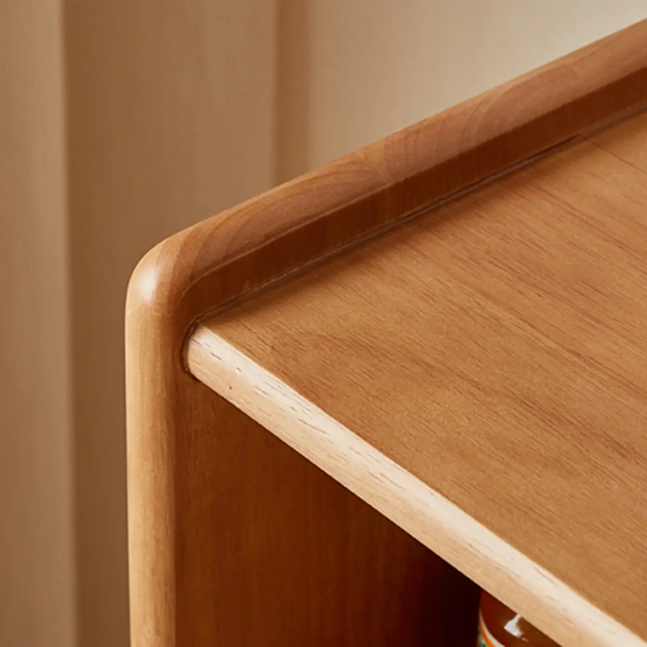 Rustic Wooden Floor Display Cabinet with Open Storage for Kitchen Image - 8 | homeyfad