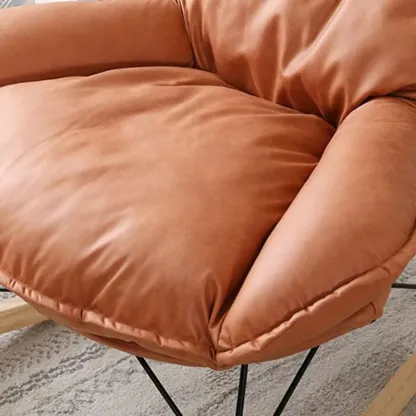 Cotton Upholstered Rocking Chair with Removable Cushions Image - 22