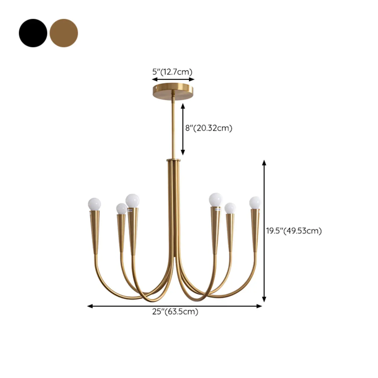 Mid-Century Branch Ceiling Chandelier with Adjustable Height #size | homeyfad