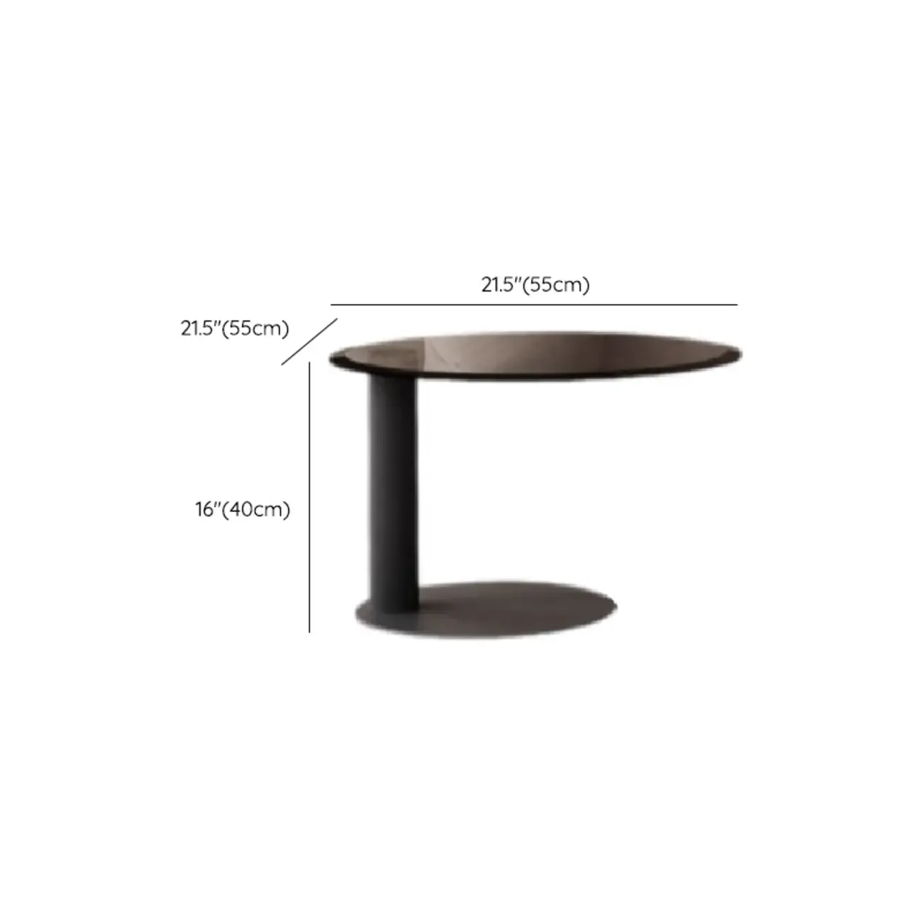 Brown Nesting Tray Wooden Round Coffee Table with 2 Drawers  Image - 14