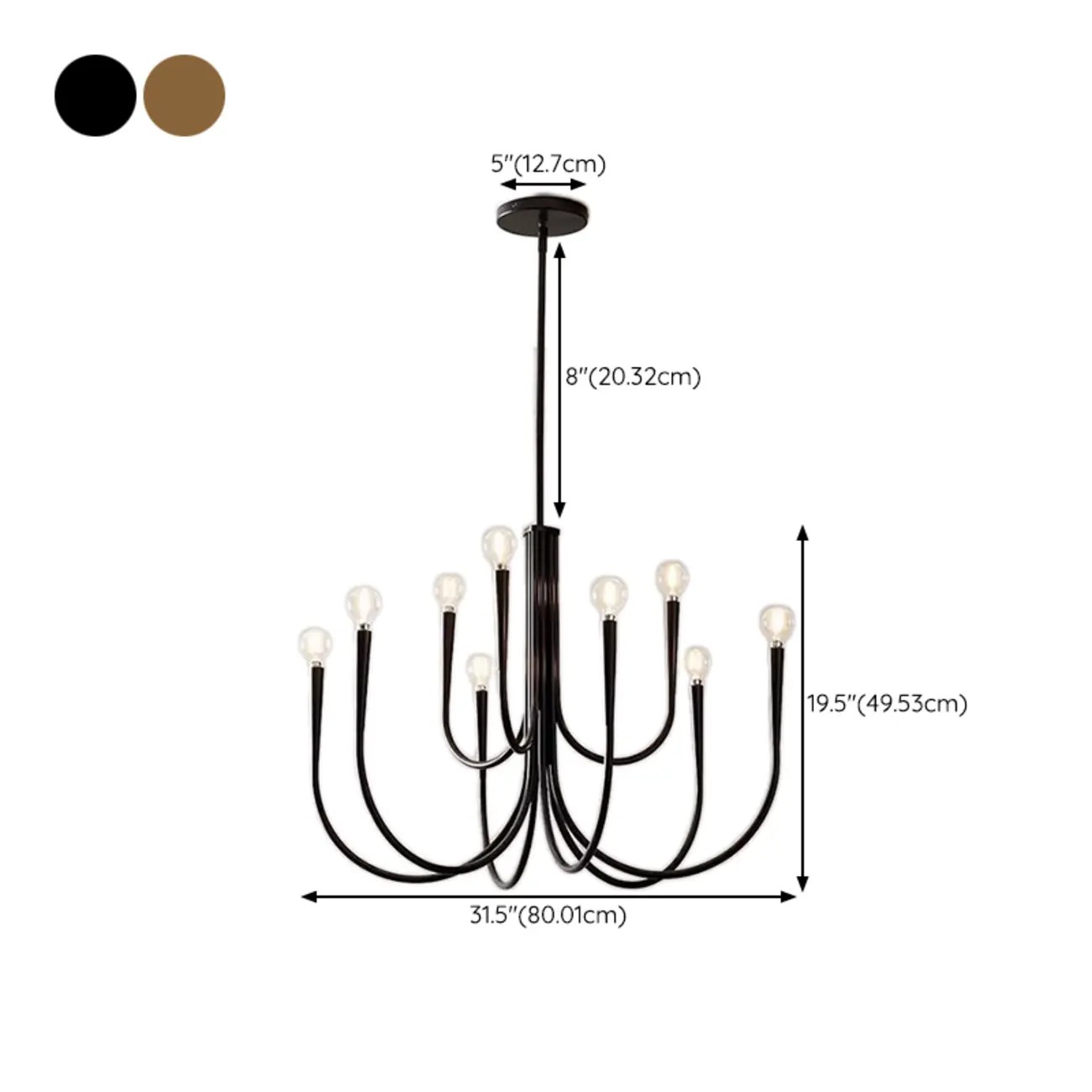 Mid-Century Branch Ceiling Chandelier with Adjustable Height Image - 14 | homeyfad