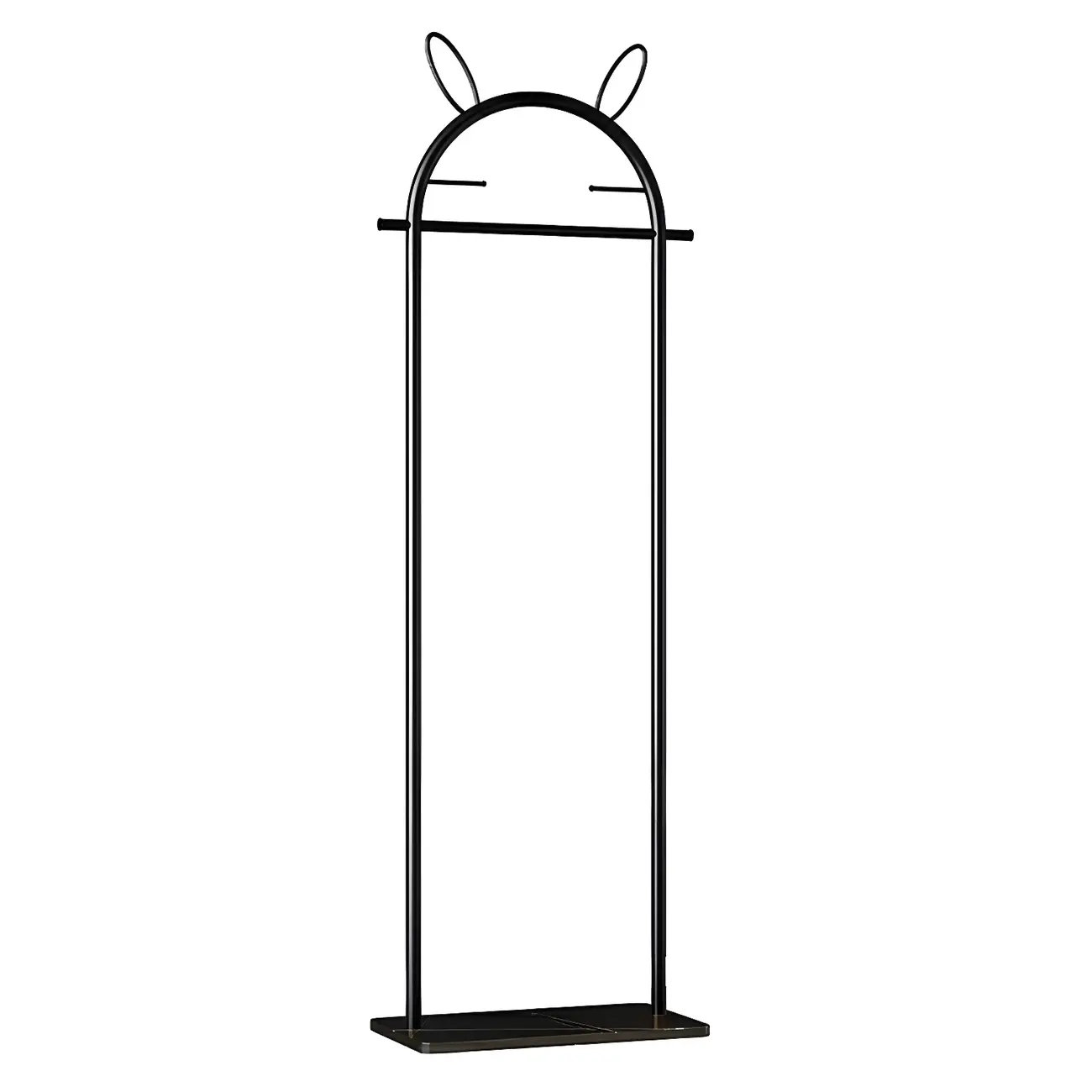 Modern Metal Coat Rack with Hooks & Shelf Image - 4 | homeyfad