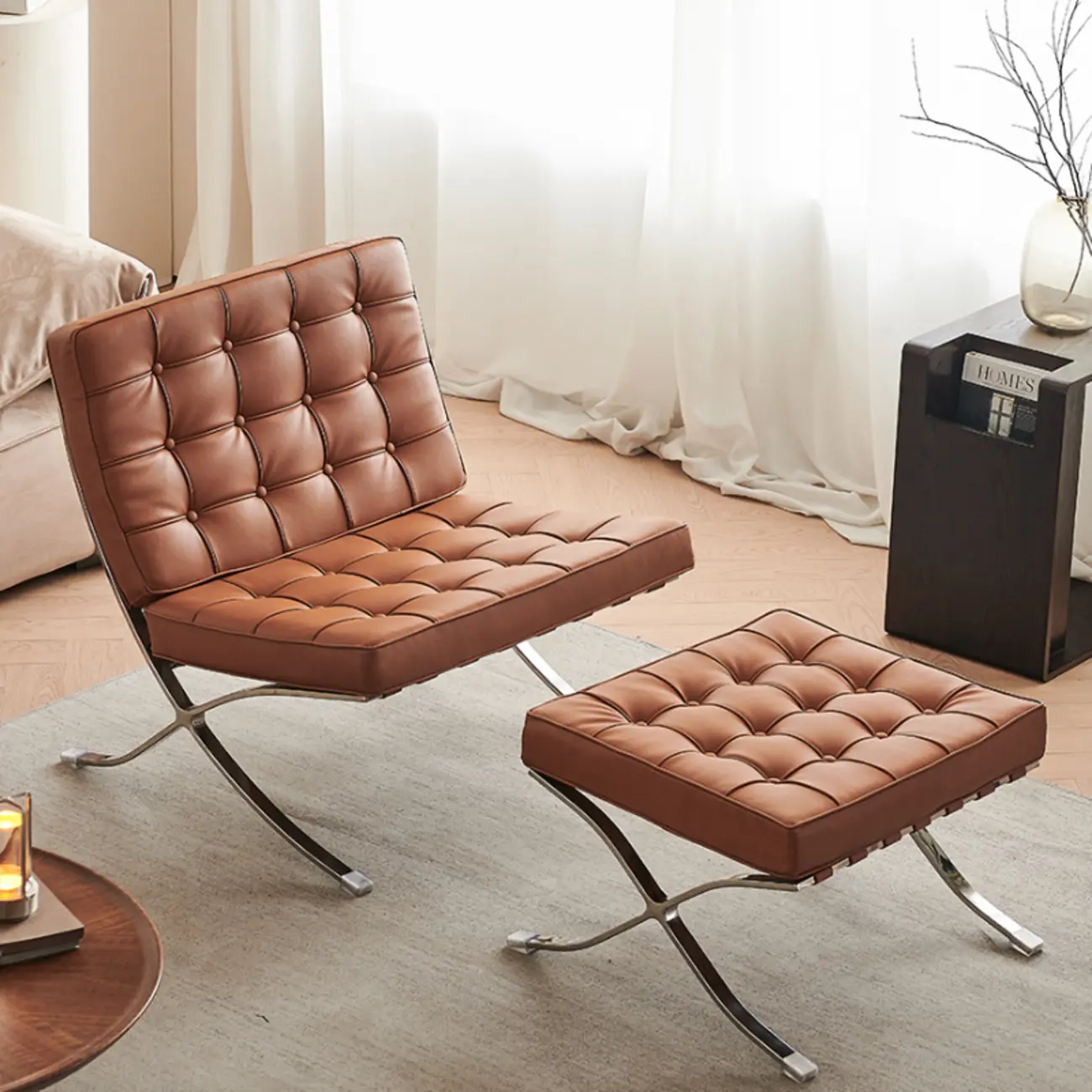 Modern Nappa Reclining Lounge Chair Image - 1 | homeyfad