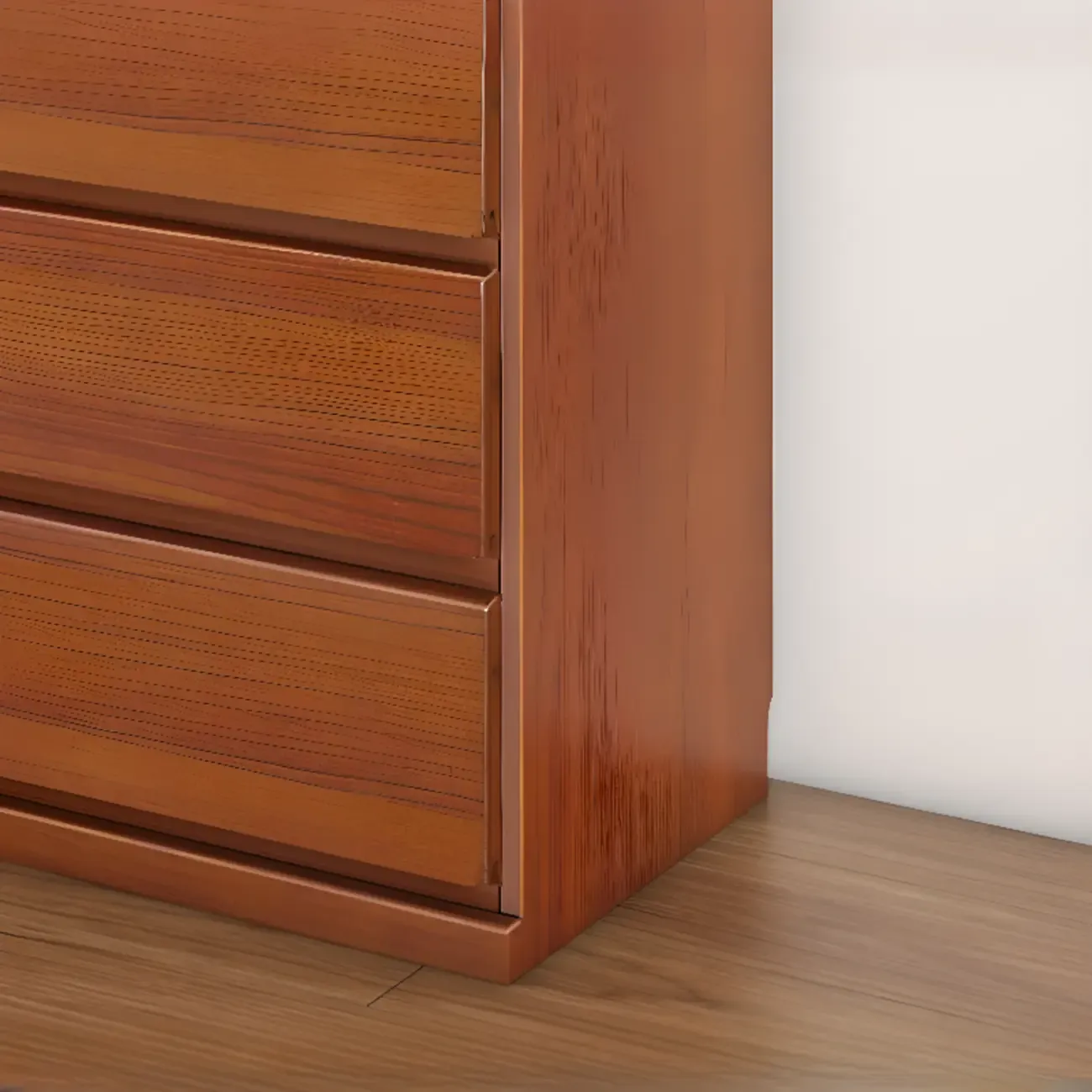 Modern Wood Dresser Light Walnut with 6-Drawers Storage Image - 17
