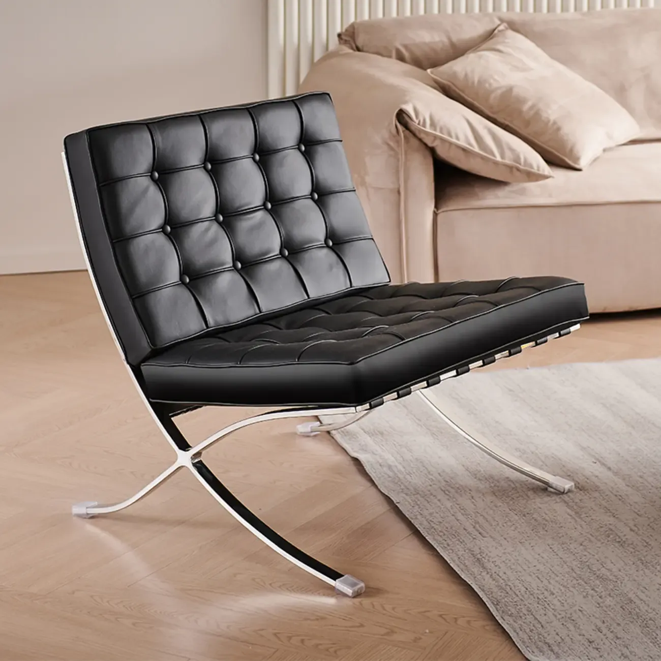 Modern Nappa Reclining Lounge Chair Image - 2