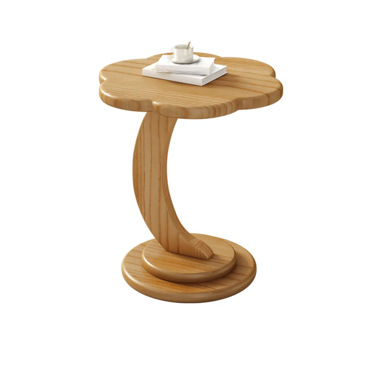 Irregular Cute Wooden Coffee Table with Storage for Living Room  Image - 13 | homeyfad