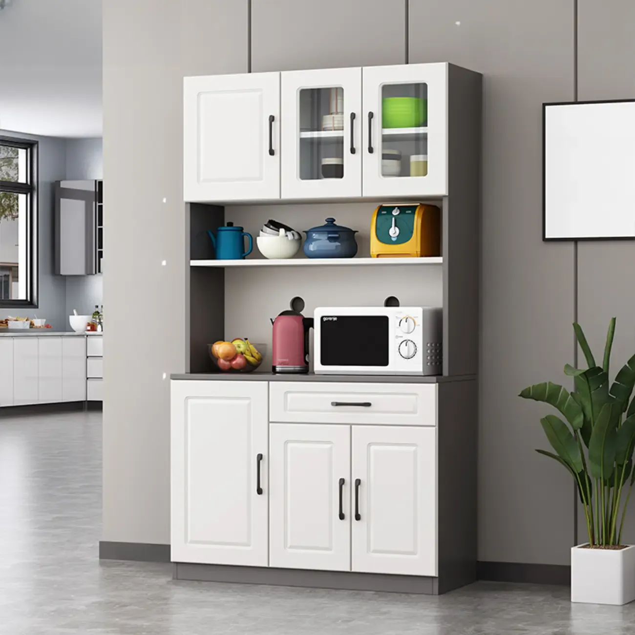 Childlike wooden Display Cabinets for Kitchen Image - 9