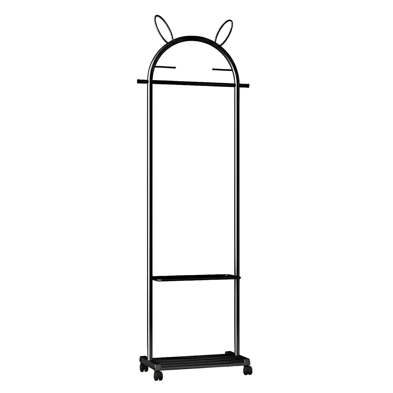 Modern Metal Coat Rack with Hooks & Shelf Image - 7 | homeyfad