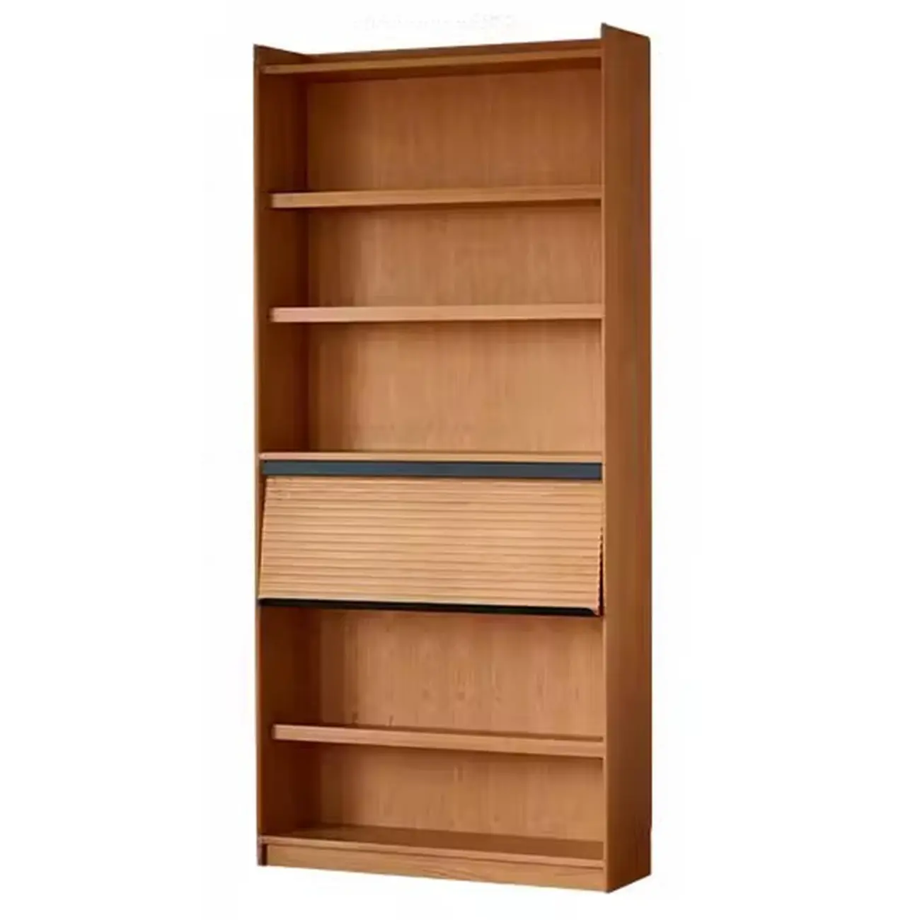 Traditional Wooden Open Display Cabinet with Storage for Living Room Image - 6 | homeyfad