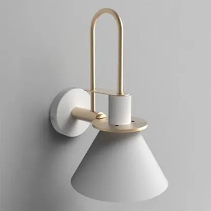 Modern 1-Light Cone Bath Vanity Light with Iron Shade Image - 8