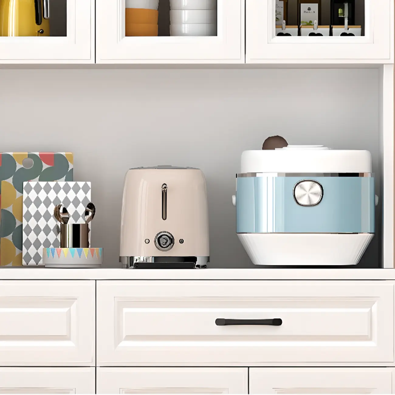 Childlike wooden Display Cabinets for Kitchen Image - 10 | homeyfad