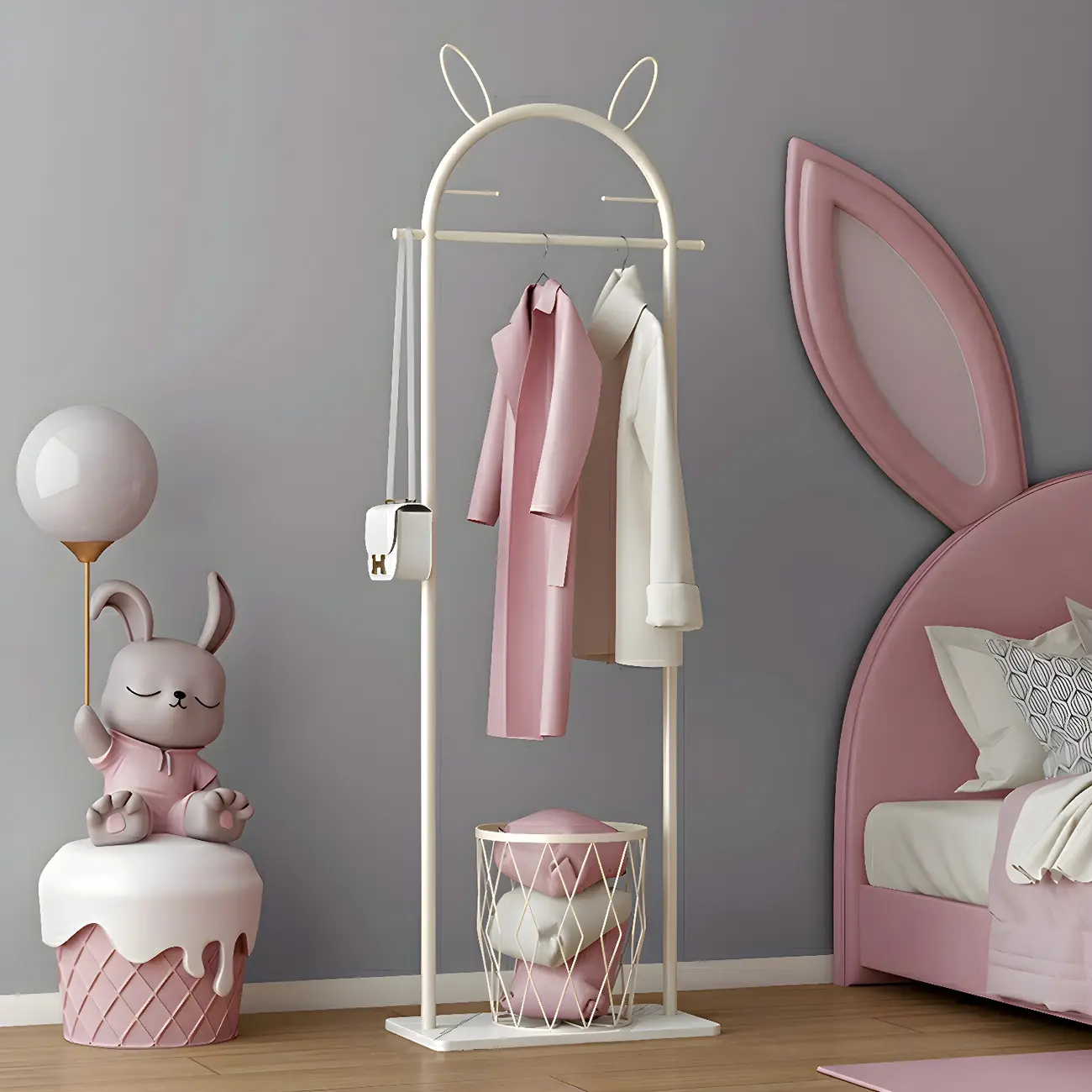 Modern Metal Coat Rack with Hooks & Shelf Image - 8 | homeyfad