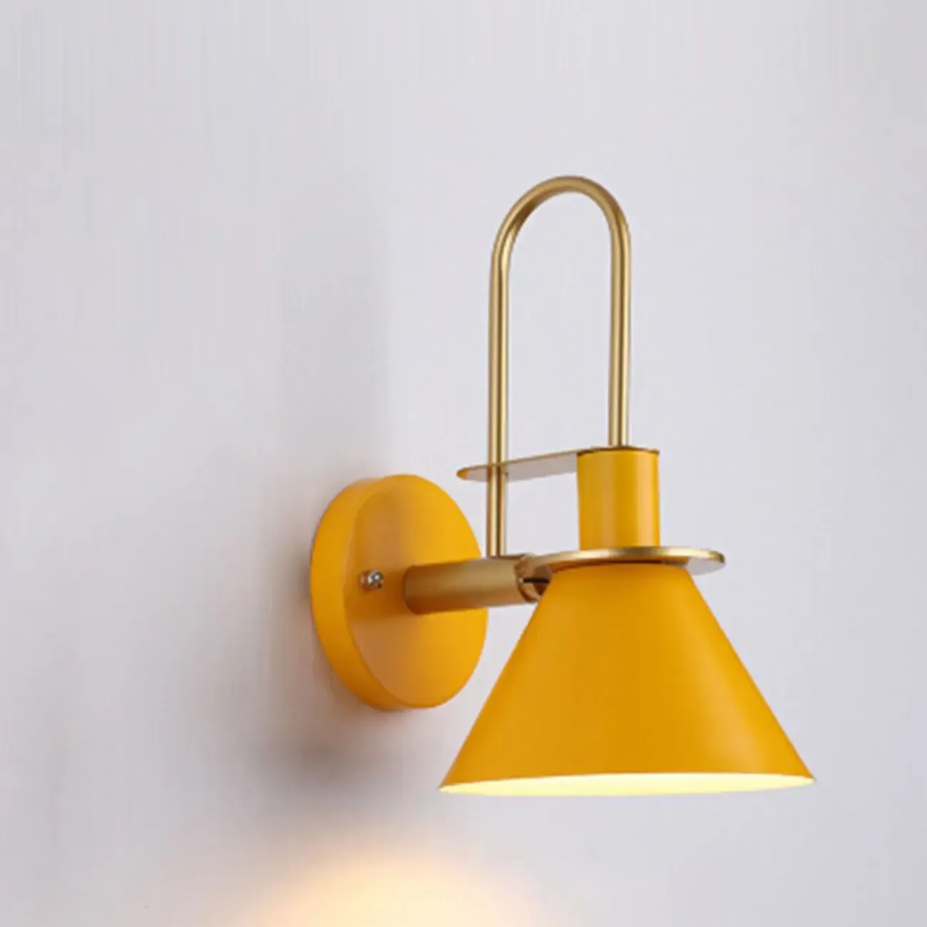 Modern 1-Light Cone Bath Vanity Light with Iron Shade Image - 10