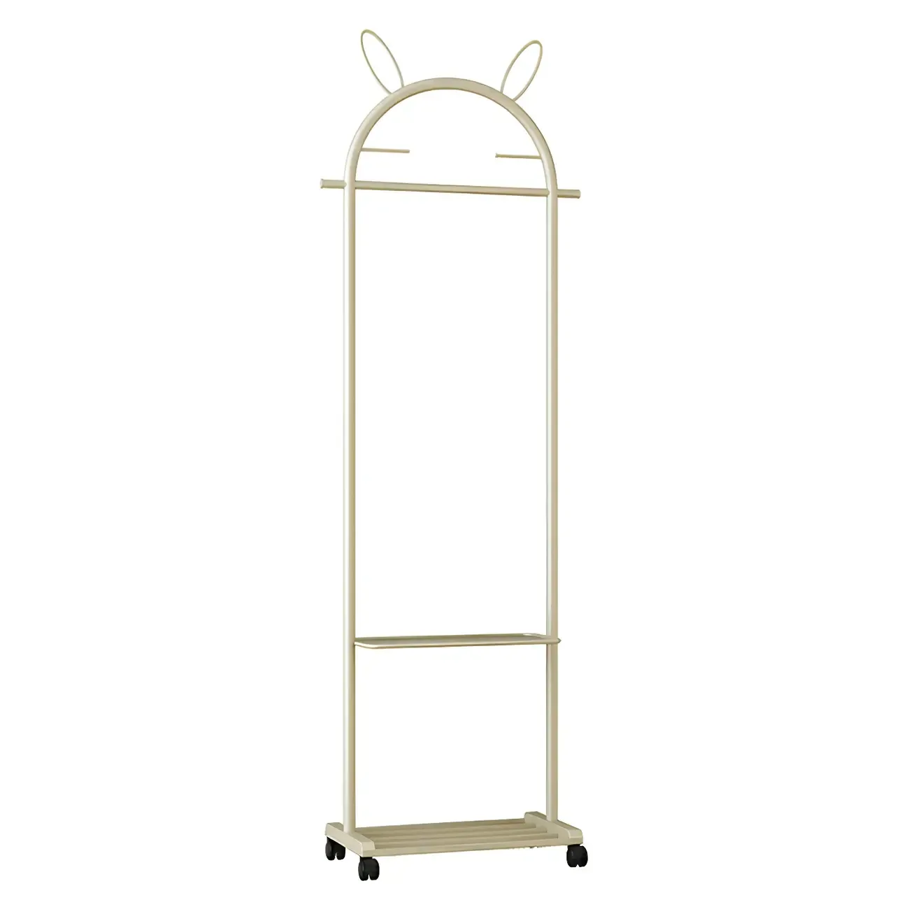 Modern Metal Coat Rack with Hooks & Shelf Image - 10