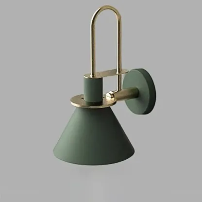 Modern 1-Light Cone Bath Vanity Light with Iron Shade Image - 11