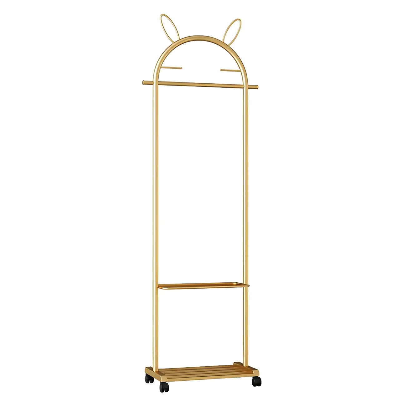 Modern Metal Coat Rack with Hooks & Shelf Image - 11 | homeyfad