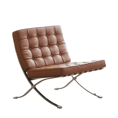 Modern Nappa Reclining Lounge Chair Image - 7
