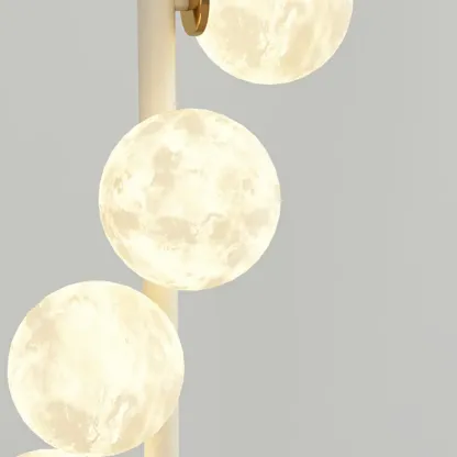 Minimalist Adjustable Globe Glass Shade 6 light Standing Floor Lamp Image - 11