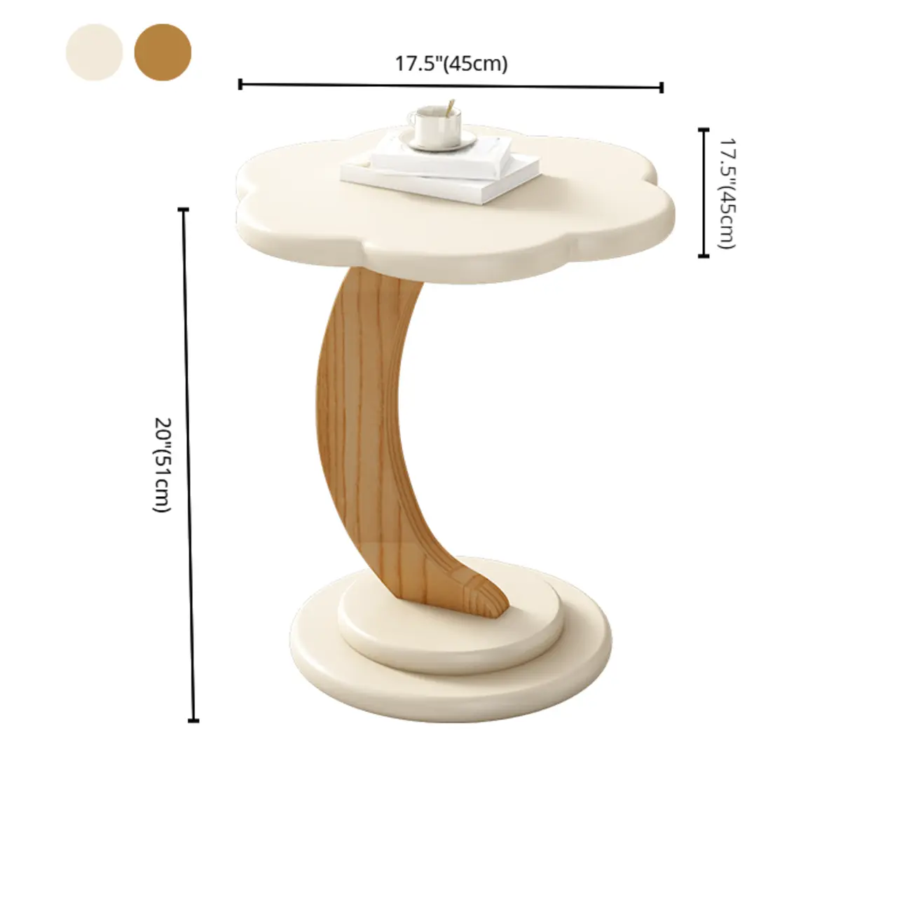 Irregular Cute Wooden Coffee Table with Storage for Living Room  Image - 20 | homeyfad