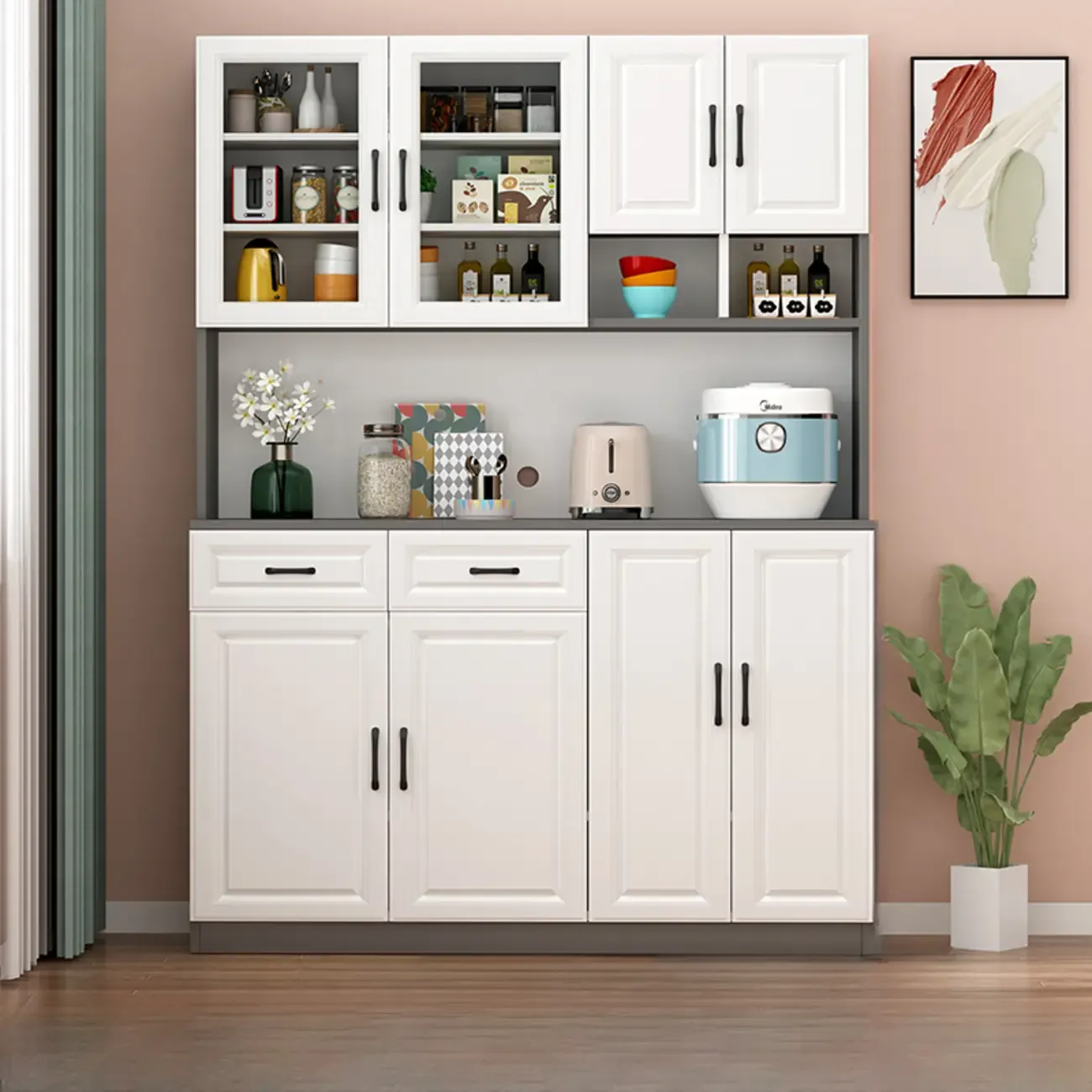 Childlike wooden Display Cabinets for Kitchen Image - 14