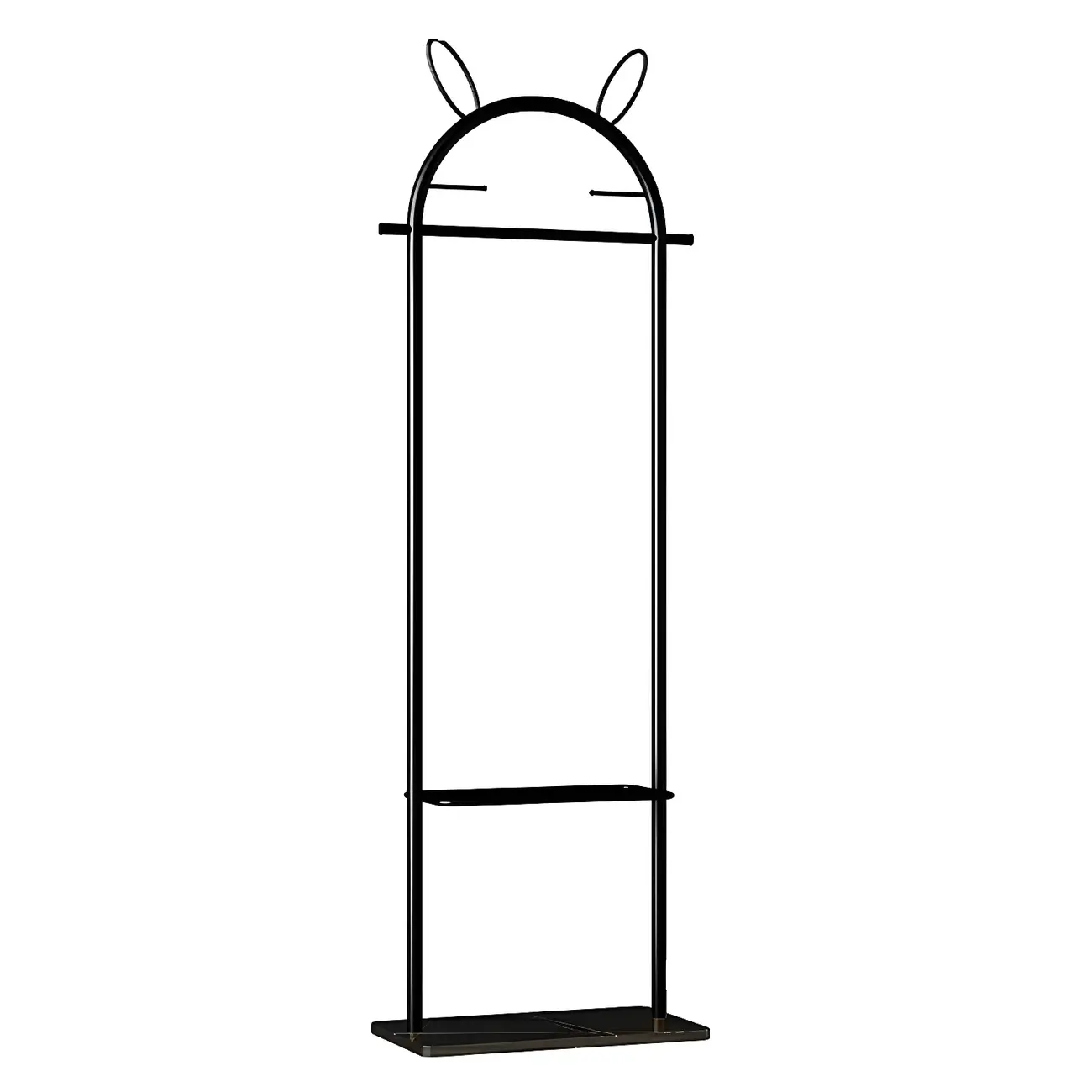 Modern Metal Coat Rack with Hooks & Shelf Image - 13 | homeyfad