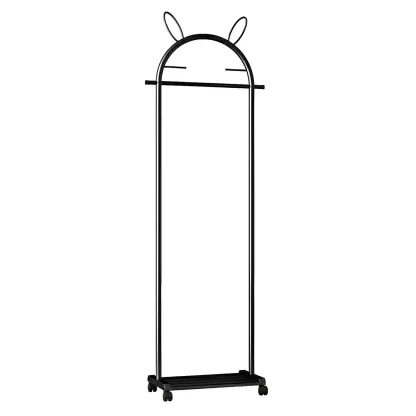 Modern Metal Coat Rack with Hooks & Shelf Image - 14