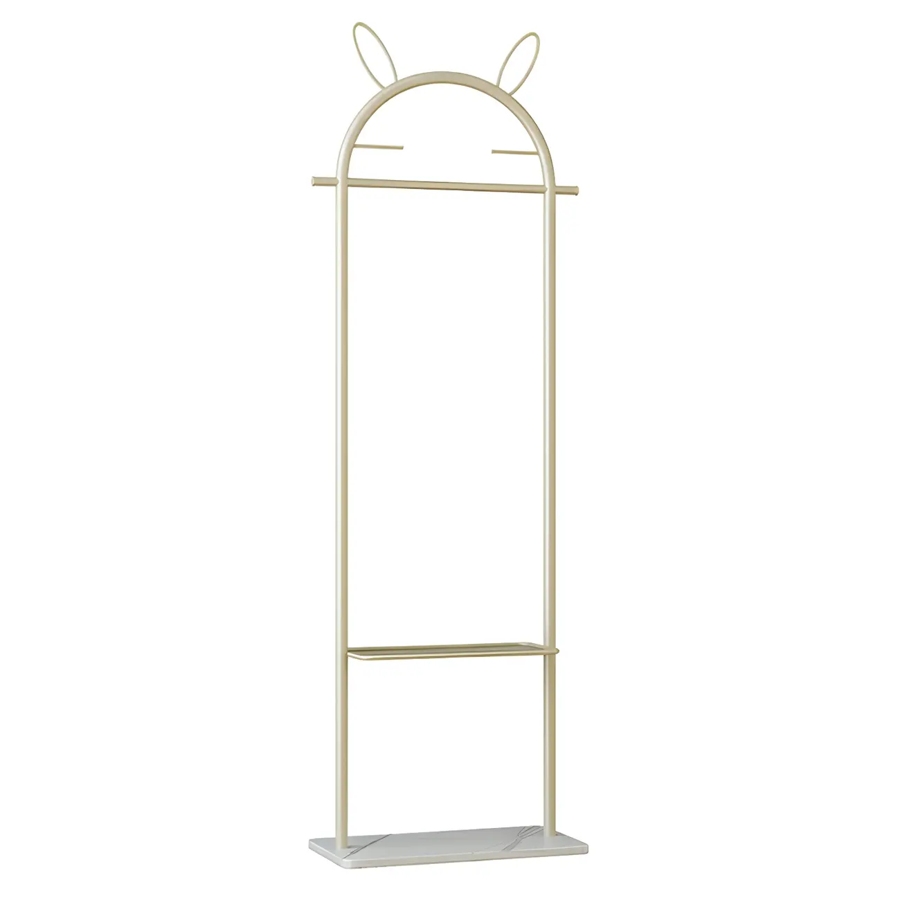 Modern Metal Coat Rack with Hooks & Shelf Image - 15 | homeyfad