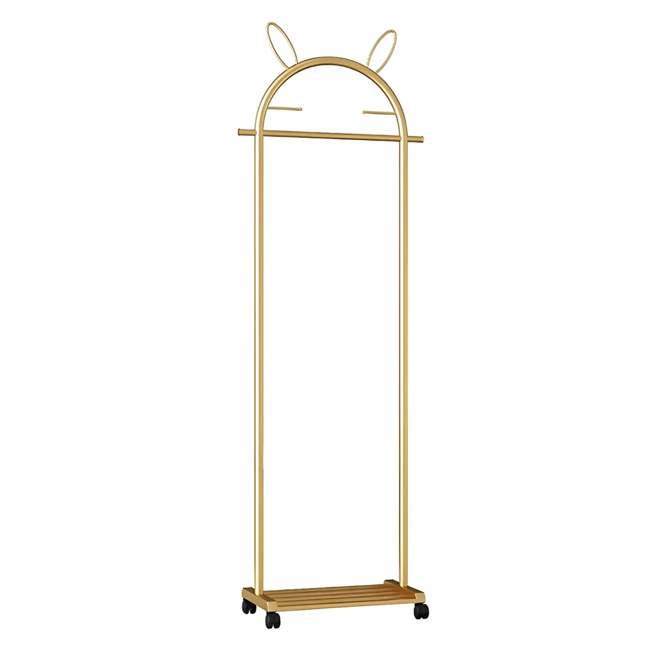 Modern Metal Coat Rack with Hooks & Shelf Image - 17