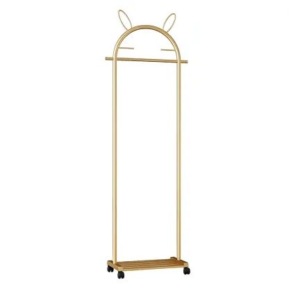 Modern Metal Coat Rack with Hooks & Shelf Image - 17