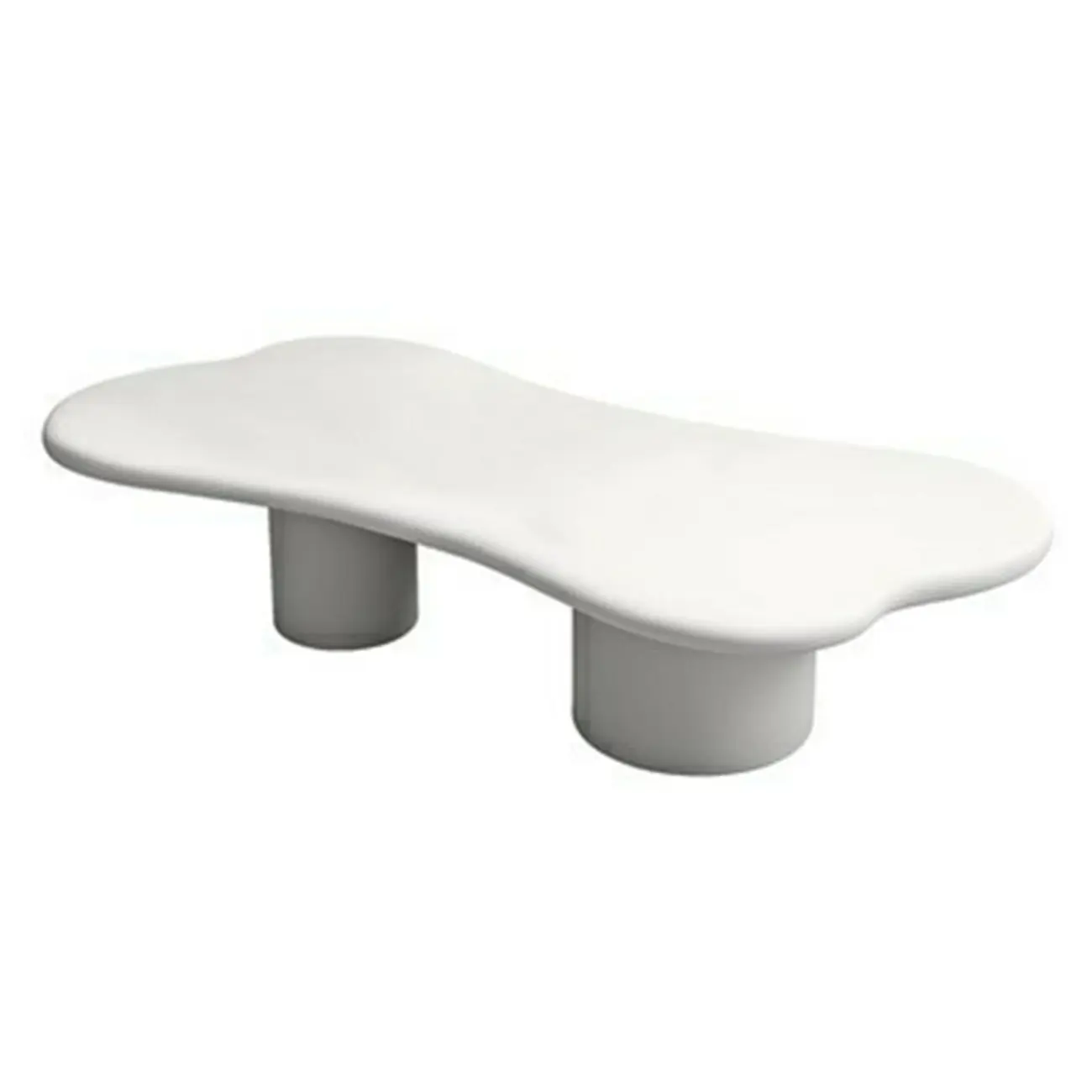 Modern Cream Oval Coffee Table with Minimalist Style Image - 4 | homeyfad