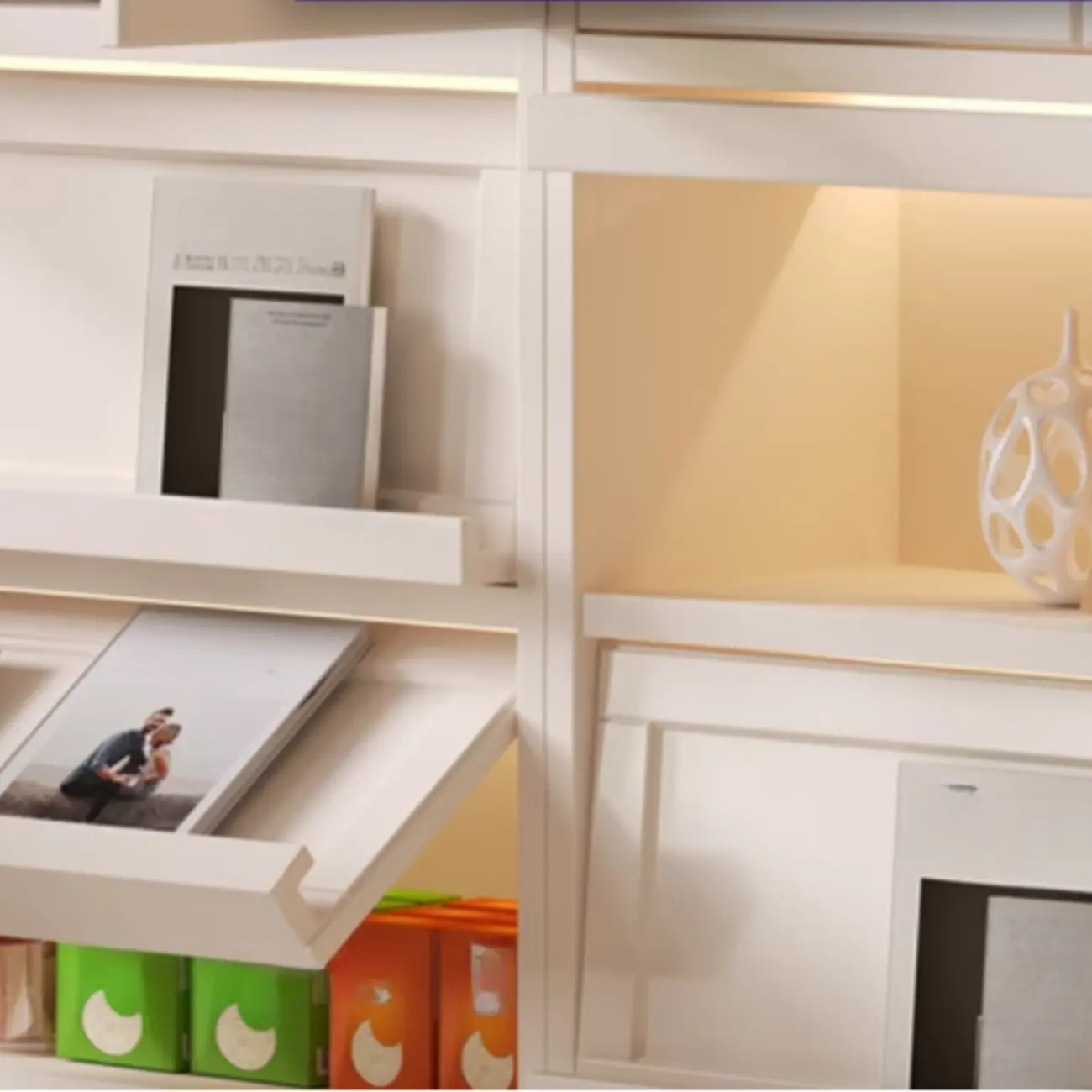 Wooden Display Cabinet with Glass Doors and Shelves Image - 9 | homeyfad